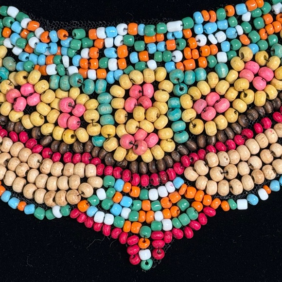 Multicolor Beaded Statement Necklace - Picture 9 of 13